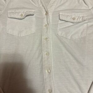 Classic chic white button up shirt